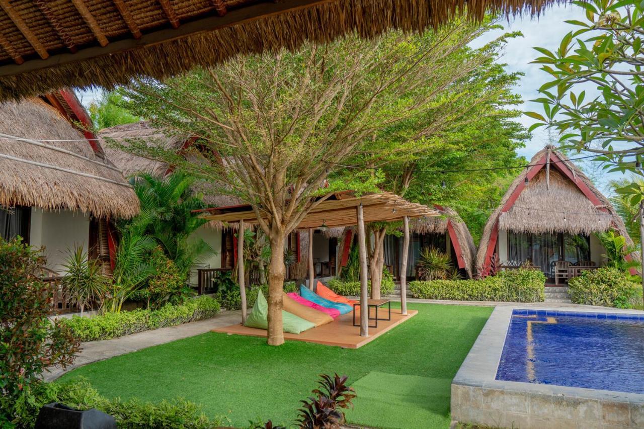 Krisna Bungalows And Restaurant Sekotong Exterior foto